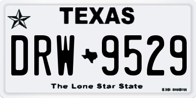 TX license plate DRW9529