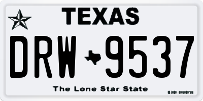 TX license plate DRW9537