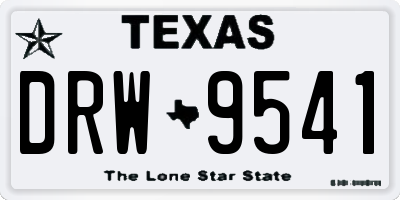TX license plate DRW9541