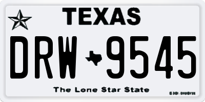 TX license plate DRW9545