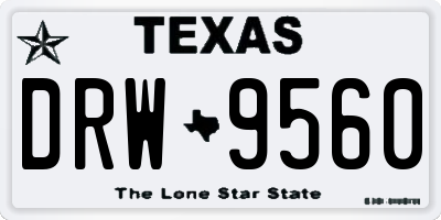 TX license plate DRW9560