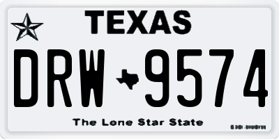 TX license plate DRW9574