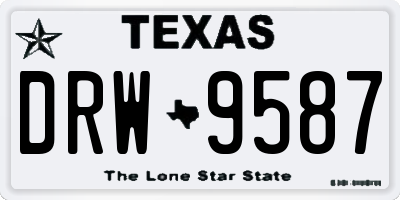 TX license plate DRW9587