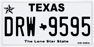 TX license plate DRW9595