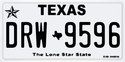 TX license plate DRW9596