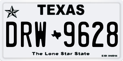 TX license plate DRW9628