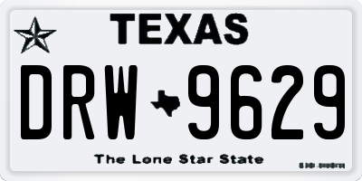 TX license plate DRW9629