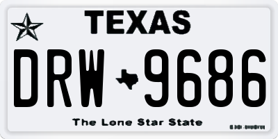 TX license plate DRW9686