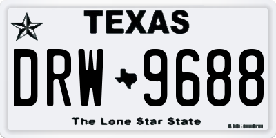 TX license plate DRW9688