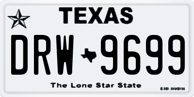 TX license plate DRW9699