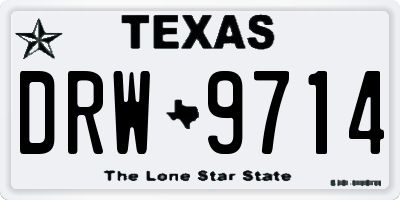 TX license plate DRW9714