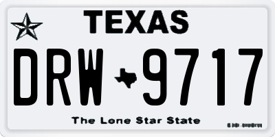 TX license plate DRW9717