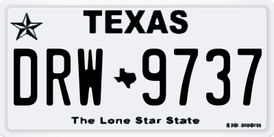 TX license plate DRW9737