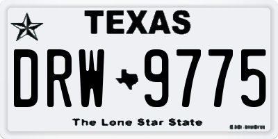 TX license plate DRW9775