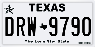 TX license plate DRW9790