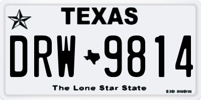 TX license plate DRW9814