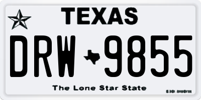 TX license plate DRW9855