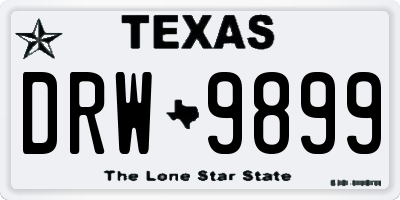 TX license plate DRW9899