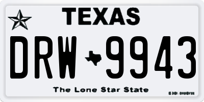 TX license plate DRW9943