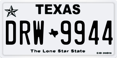 TX license plate DRW9944