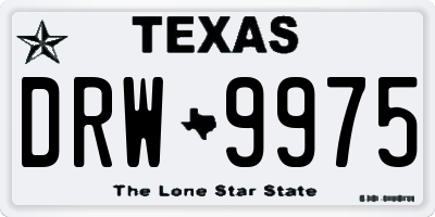 TX license plate DRW9975