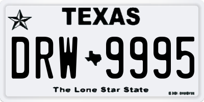 TX license plate DRW9995