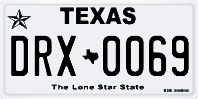 TX license plate DRX0069
