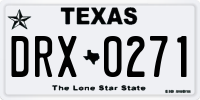 TX license plate DRX0271