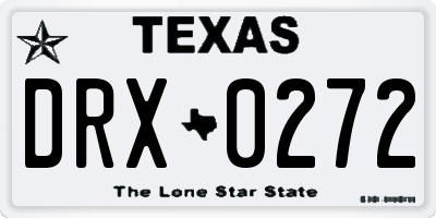 TX license plate DRX0272