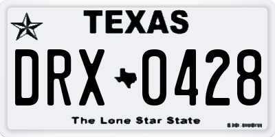 TX license plate DRX0428