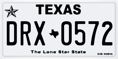 TX license plate DRX0572