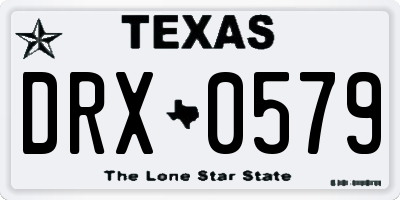 TX license plate DRX0579