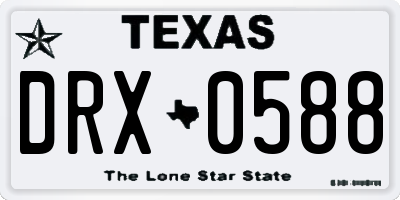TX license plate DRX0588