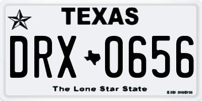 TX license plate DRX0656