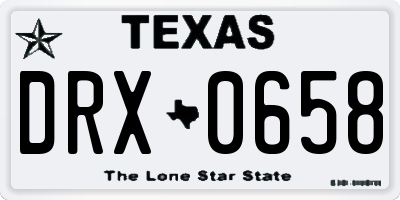 TX license plate DRX0658