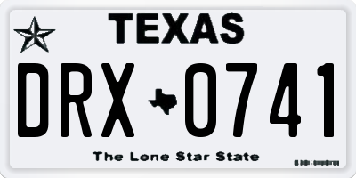 TX license plate DRX0741