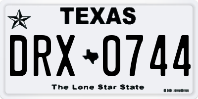 TX license plate DRX0744