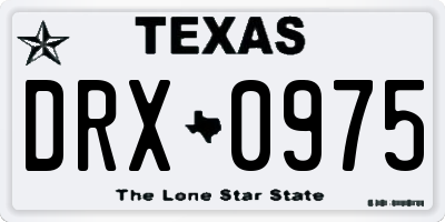 TX license plate DRX0975