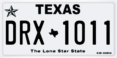 TX license plate DRX1011