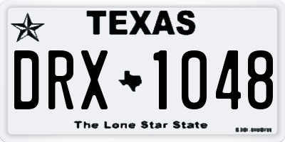TX license plate DRX1048
