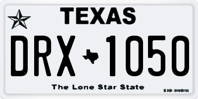 TX license plate DRX1050