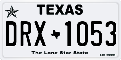 TX license plate DRX1053