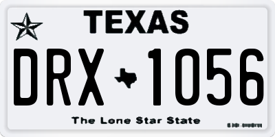 TX license plate DRX1056