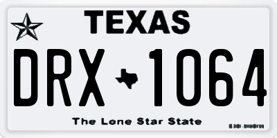 TX license plate DRX1064