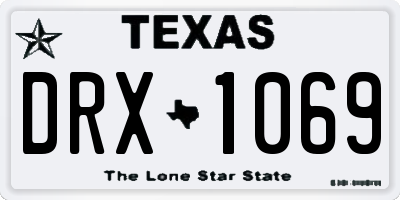 TX license plate DRX1069