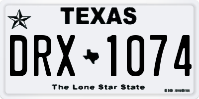 TX license plate DRX1074