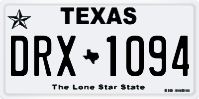 TX license plate DRX1094