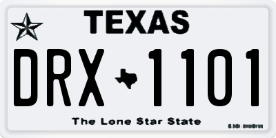 TX license plate DRX1101