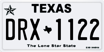 TX license plate DRX1122
