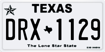 TX license plate DRX1129
